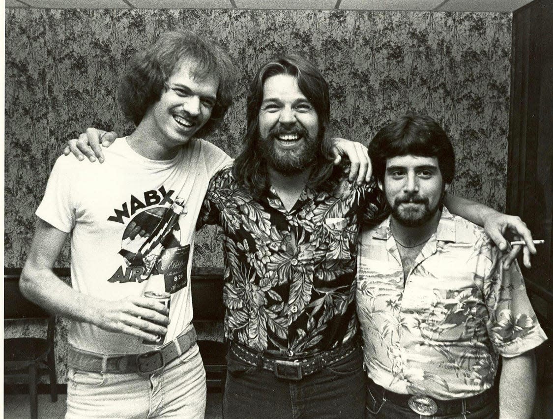 Detroit rock disc jockey John O'Leary (left) photographed with Bob Seger.