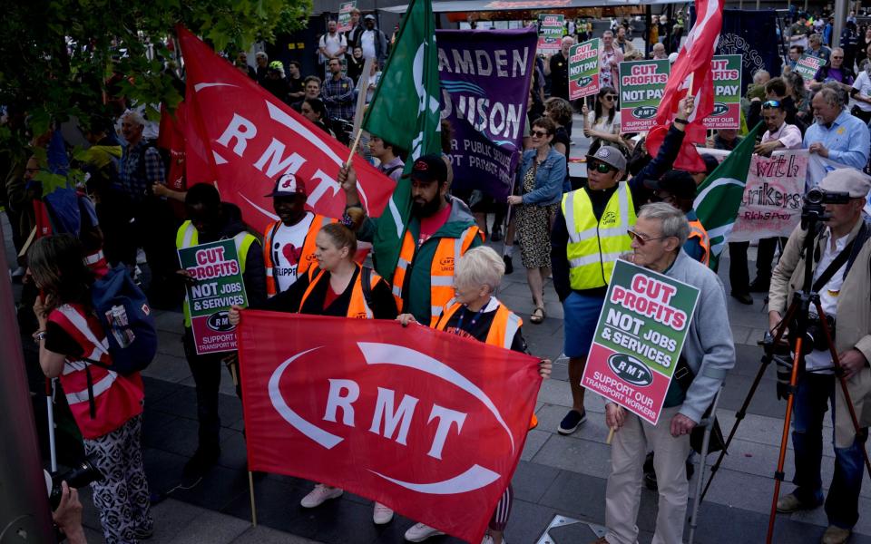 RMT rally - Matt Dunham/AP