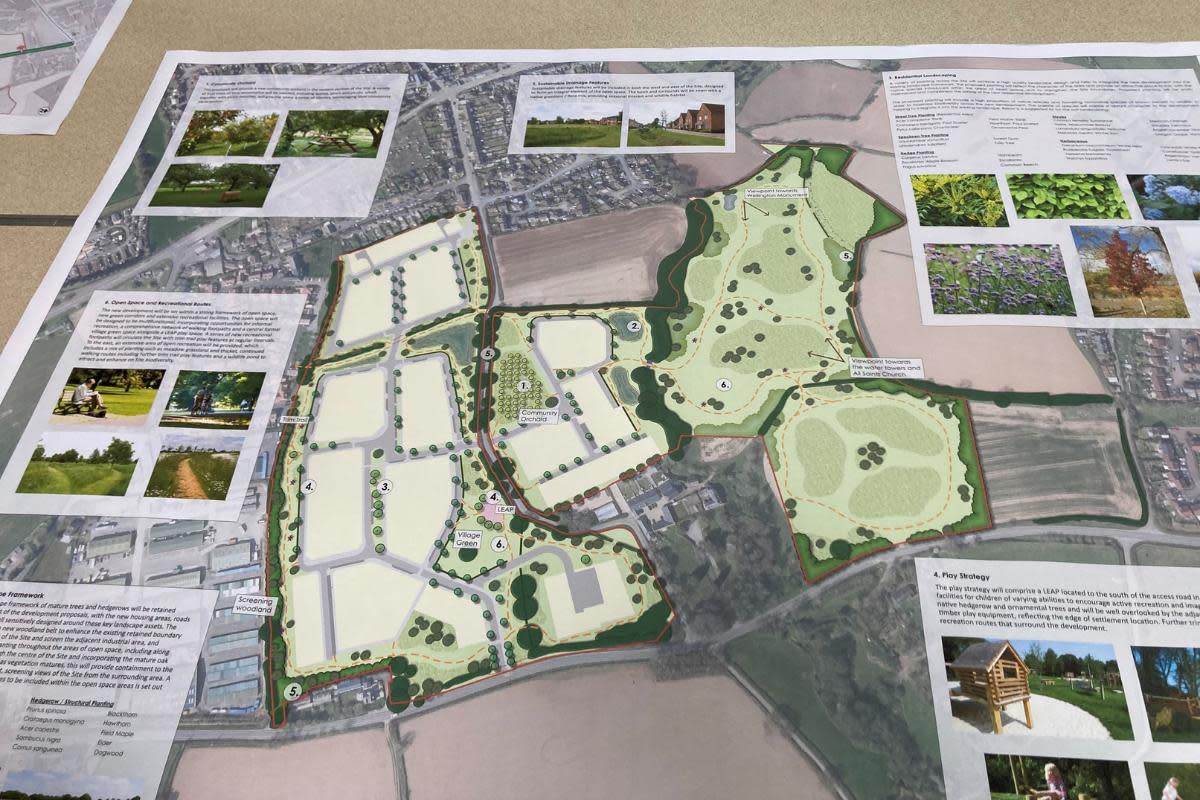 The masterplan for the proposed homes were shown at a public drop-in. <i>(Image: Persimmon Homes)</i>