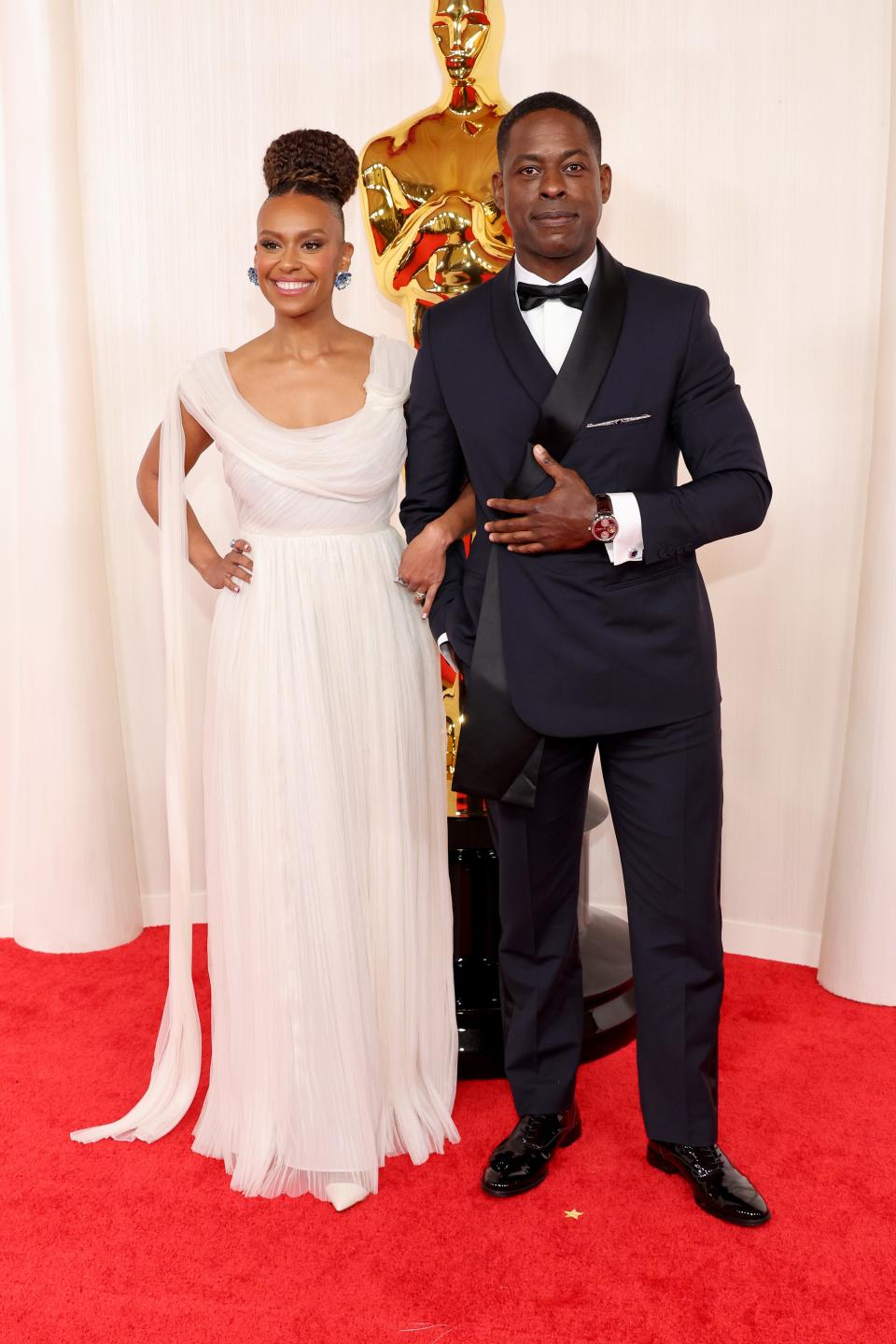 Ryan Michelle Bathe and Sterling K. Brown attend the 96th Annual Academy Awards on March 10.