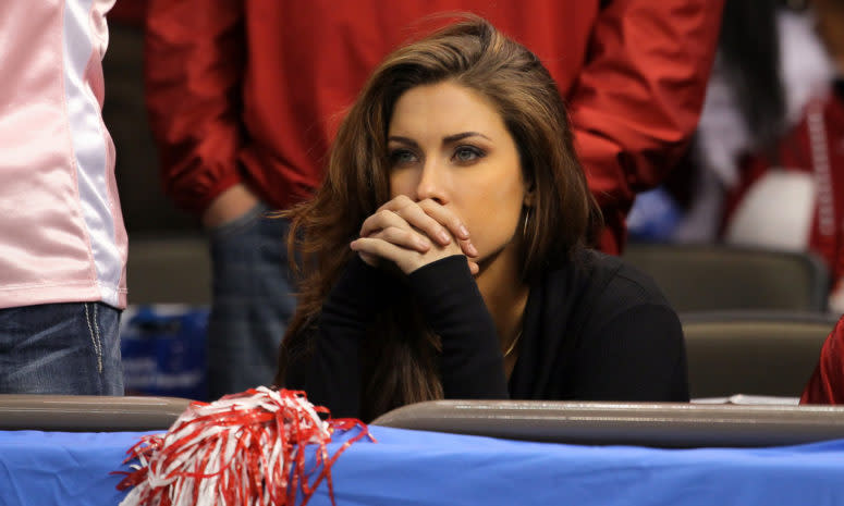 Katherine Webb in the stands.