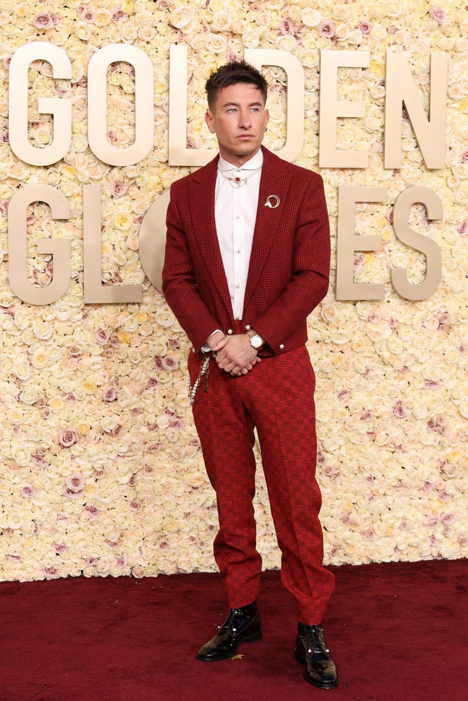 Barry Keoghan attends the 2024 Golden Globes.