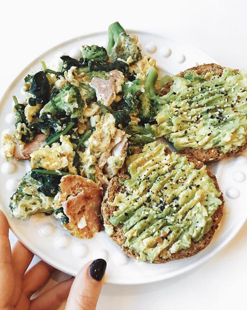 <p>Hello, no-cook brunch! Gracie Gordon over at the <em>Hungry Blonde</em> had the ingenious idea of steaming broccoli and spinach in the microwave before whisking in two eggs to create an effortless scramble. <a href="https://www.goodhousekeeping.com/food-recipes/easy/a30933199/smashed-avocado-toast-with-hard-boiled-eggs-recipe/" rel="nofollow noopener" target="_blank" data-ylk="slk:Paired with avocado toast;elm:context_link;itc:0;sec:content-canvas" class="link ">Paired with avocado toast</a>, this is one hearty breakfast that feels much more sophisticated than it actually is! </p><p><a href="https://hungry-blonde.com/easy-go-to-meals/" rel="nofollow noopener" target="_blank" data-ylk="slk:Get the recipe from the Hungry Blonde »;elm:context_link;itc:0;sec:content-canvas" class="link "><em>Get the recipe from the Hungry Blonde »</em></a></p>