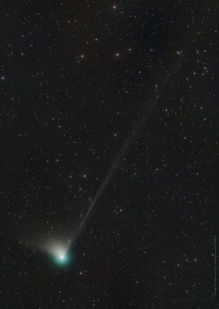 Dan Bartlett logró tomar una foto del cometa desde su casa en California el 19 de diciembre.  / Crédito: Dan Bartlett / NASA