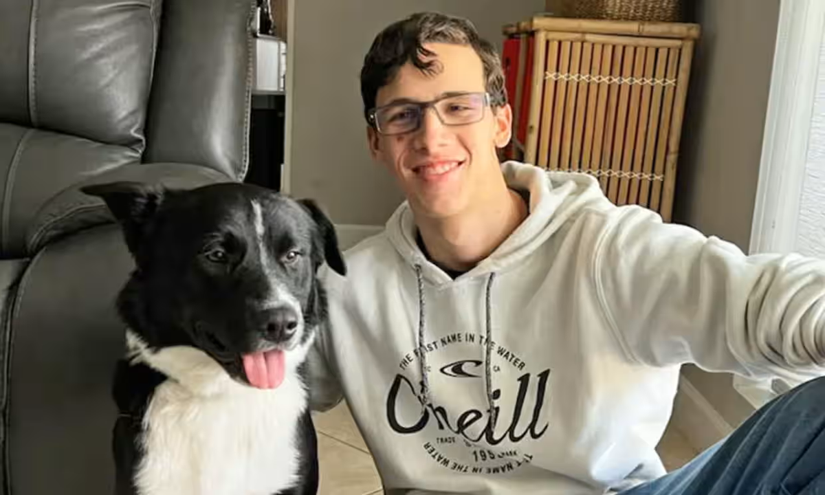 This heroic dog was the reason Gabriel Silva, 17, came out of his unexpected stroke in a better condition  (Courtesy of Amanda Tanner)