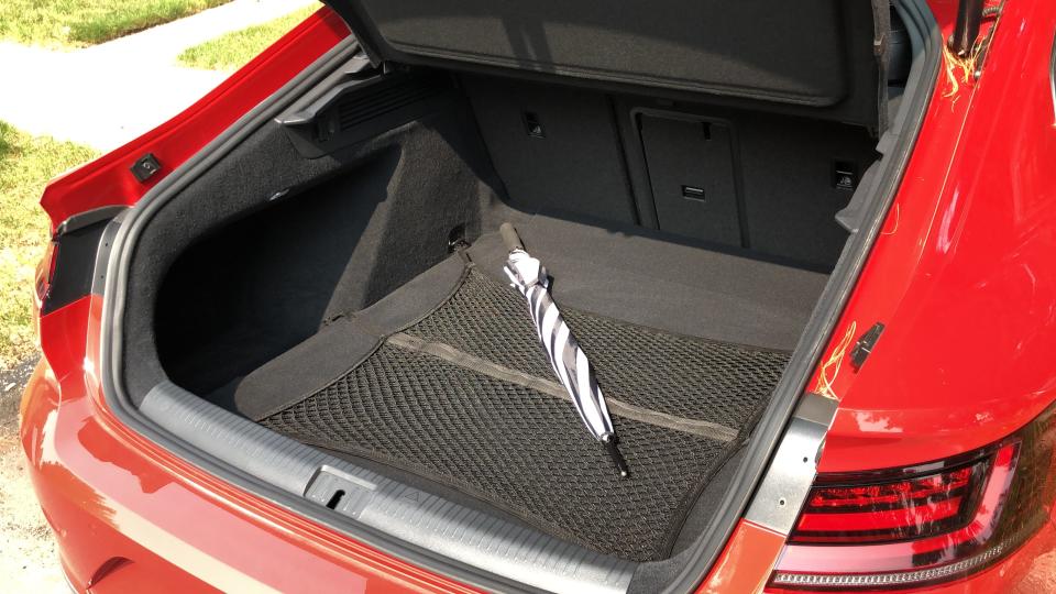 The VW Arteon's spacious cargo compartment.