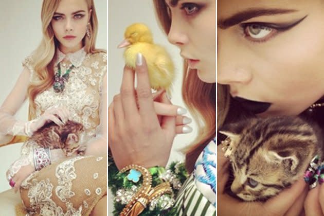 Cara Delevigne im ersten Instagram Editorial von Fotograf Nick Knight (Bild: www.showstudio.com)