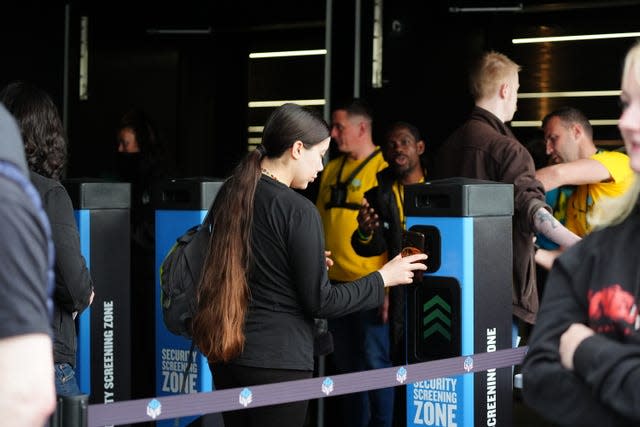 Concert-goers arriving at the Co-op Live Arena in Manchester for the Elbow concert