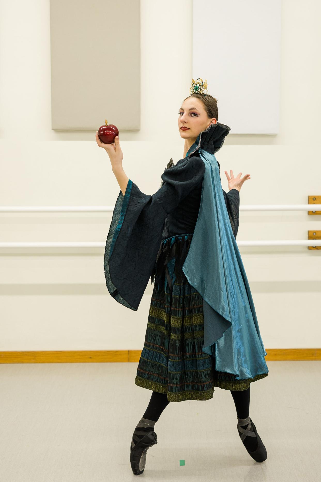 Home-schooled senior Megan Murphy of Canton dances the role of the Evil Queen in Ballet Excel Ohio's "Snow White."