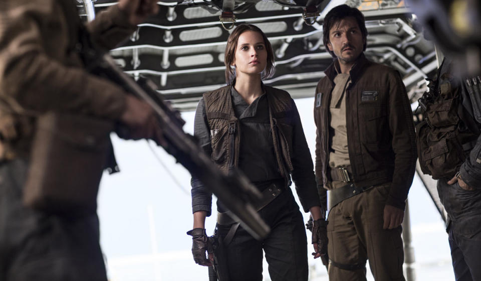 Felicity Jones and Diego Luna in 'Rogue One' - Credit: OutNow