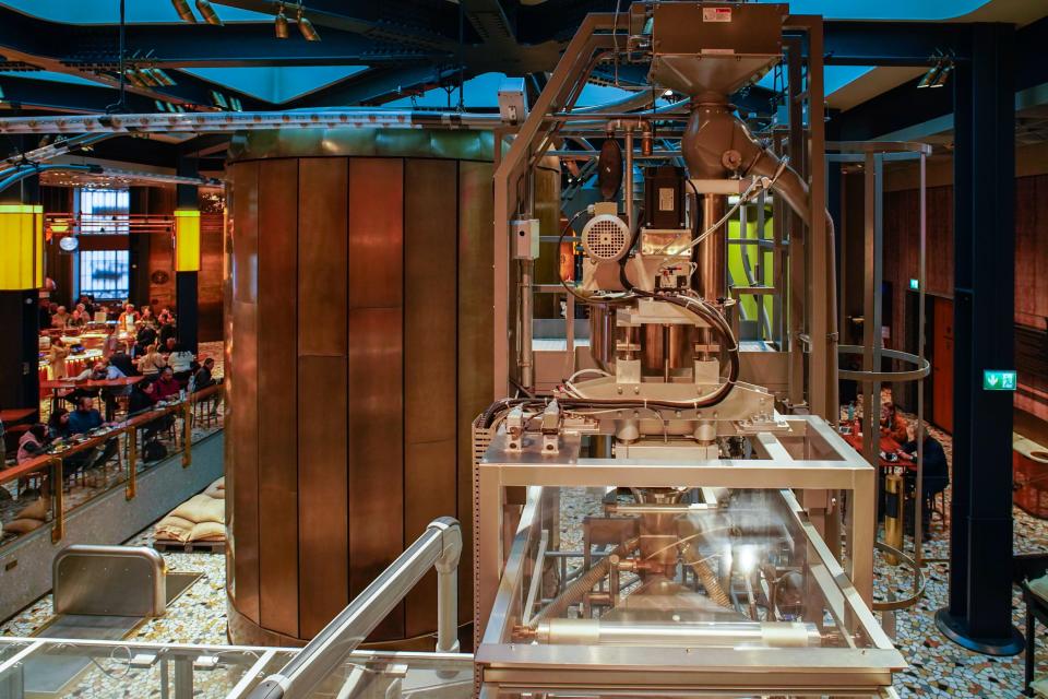 Inside the Starbuck Roastery Reserve in Milan