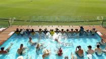 Fans lap up new Gabba pool.