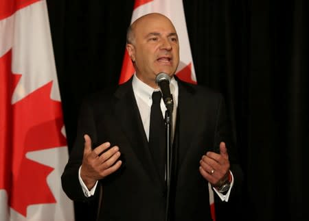 FILE PHOTO: Conservative Party of Canada's leadership candidate Kevin O'Leary speaks at a news conference in Toronto, Canada