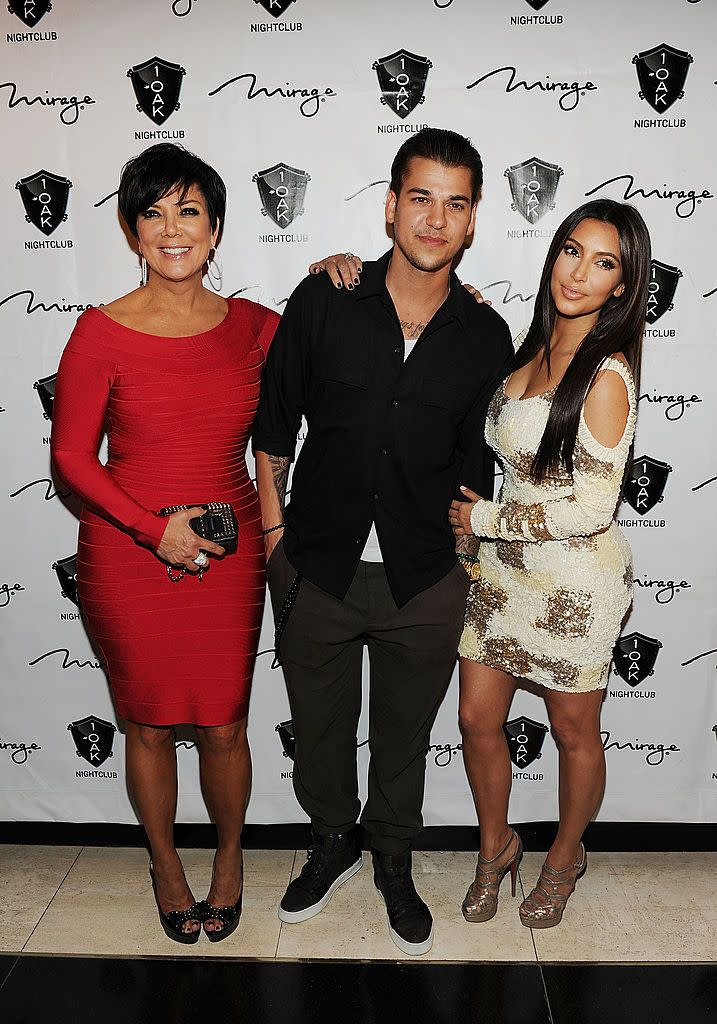 2012: Kris Jenner, Rob and Kim Kardashian