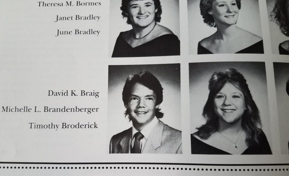 Michelle Brandenberger McGinnis as she appeared in her Hatboro-Horsham High School yearbook.