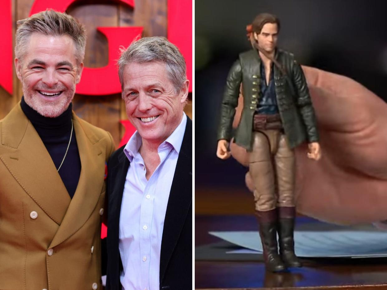 Chris Pine, Hugh Grant and Chris Pine action figure