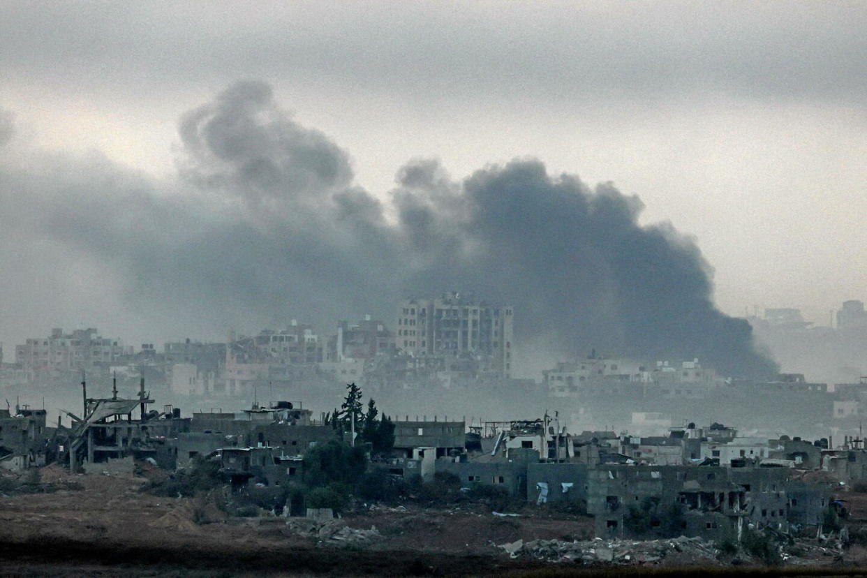 Israël poursuit ses bombardements sur Gaza.  - Credit:JACK GUEZ / AFP