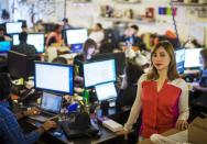 LittleBits chief executive and founder, Ayah Bdeir, poses at her company's headquarters in New York April 23, 2014. REUTERS/Brendan McDermid