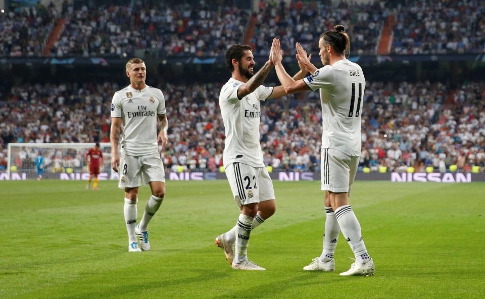 Isco et Bale ont été les grands artisans du succès logique du Real face à la Roma…