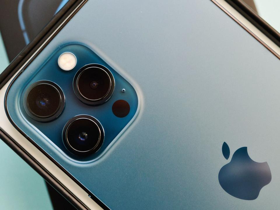 An iPhone 12 Pro Max pictured on 17 November 2020 (Getty Images)