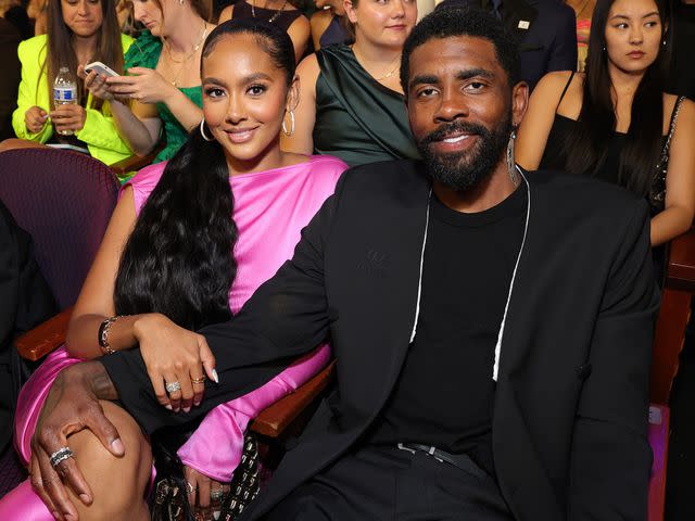 <p>Kevin Mazur/Getty</p> Marlene Wilkerson and Kyrie Irving at The 2023 ESPY Awards.