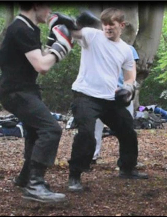 Benjamin Hannam attending an outdoor boxing event which was shown to the jury during his trial at the Old Bailey in London (Metropolitan Police/PA)