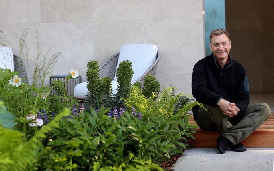 Designer Chris Beardshaw in the Morgan Stanley Garden - Clara Molden for The Telegraph