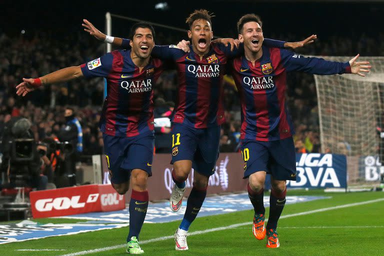 Los tiempos felices de la MSN, con Suárez, Neymar y Messi a puro grito de gol