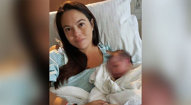 Alexa and the baby boy who has now been handed over to his biological parents. Photo: ABC