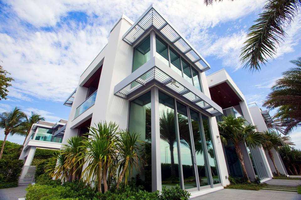 A home at 6717 S. Flagler Drive in West Palm Beach in June 2021. This "spec" home over looking the Intracoastal Waterway was listed at $16.75 million.