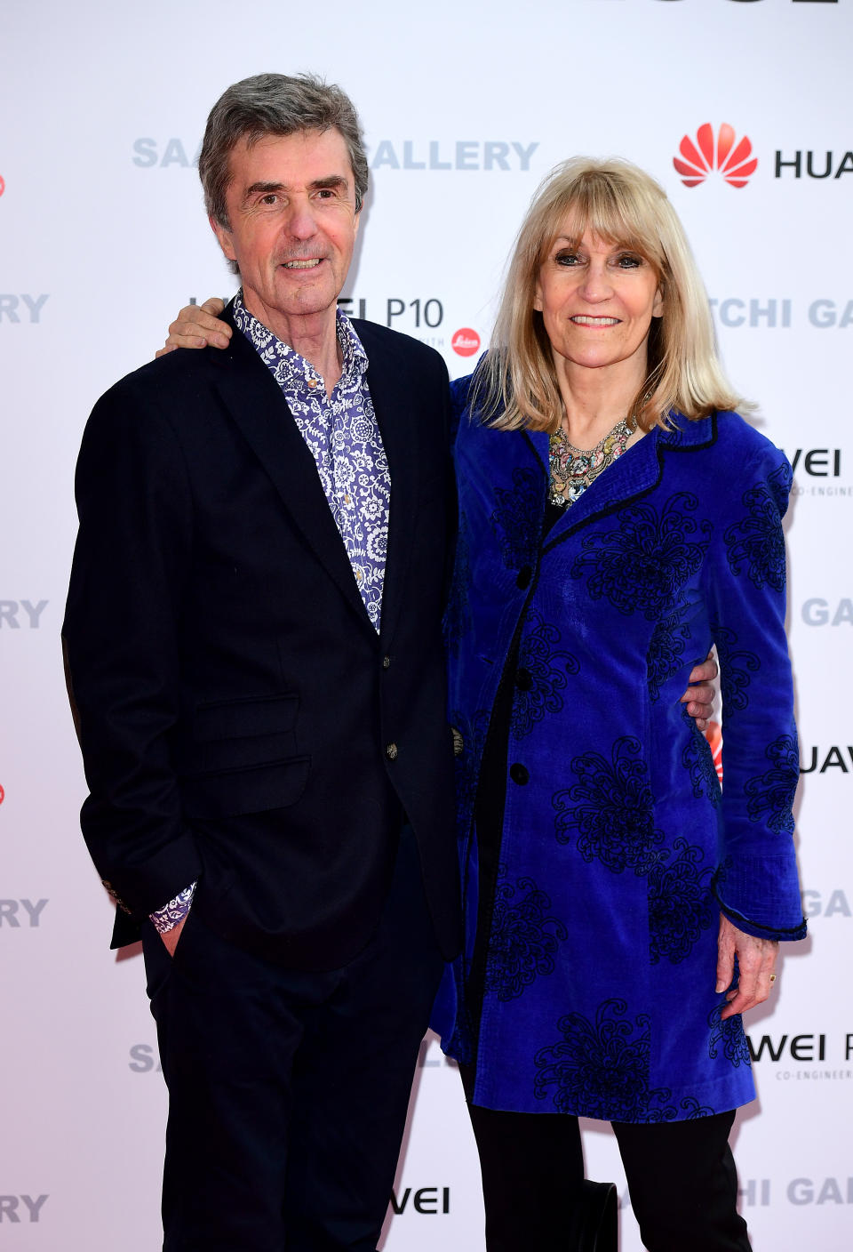 Lynn Faulds Wood (right) and John Stapleton (left) attending the From Selfie to Self-Expression exhibition at the Saatchi Gallery in London. (Photo by Ian West/PA Images via Getty Images)