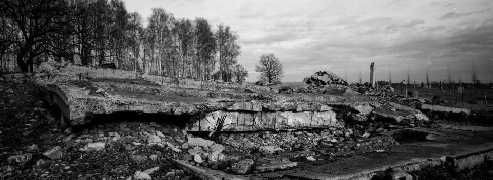 The remains of a gas chamber and crematorium at the former Nazi death camp of Auschwitz-Birkenau or Auschwitz II in Oswiecim, Poland, Sunday, Dec. 8, 2019. On Jan. 27, 1945, the Soviet Red Army liberated the Auschwitz death camp in German-occupied Poland. The Germans had already fled westward, leaving behind the bodies of prisoners who had been shot and thousands of sick and starving survivors. The Soviet troops also found gas chambers and crematoria that the Germans had blown up before fleeing in an attempt to hid evidence of their mass killings. But the evidence of their genocide could not be covered up. Today, 75 years after the camp's liberation, the site of Auschwitz-Birkenau endures as the leading symbol of the terror of the Holocaust. (AP Photo/Markus Schreiber)