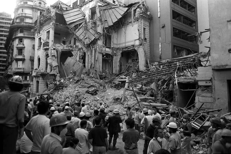 Foto de archivo del ataque a la embajada de Israel en 1992