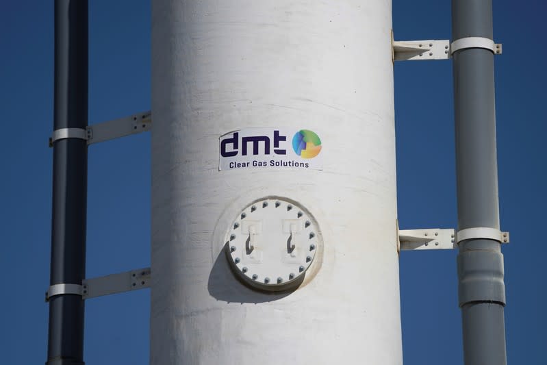 Calgren's renewable fuels facility that cleans dairy methane into natural gas is shown in Pixley, California