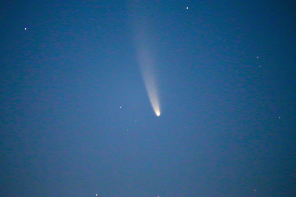 Neowise is seen above Turkey's Van province on July 11, 2020. / Credit: Ozkan Bilgin/Anadolu Agency via Getty Images