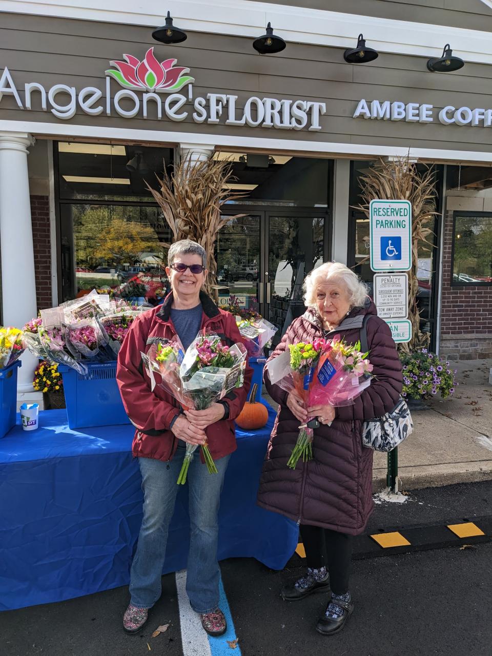 Angelone's staff will visit businesses in Raritan and Somerville Friday and hand out roses to women to mark International Women's Day.