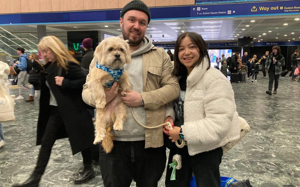 Two passengers at Euston station