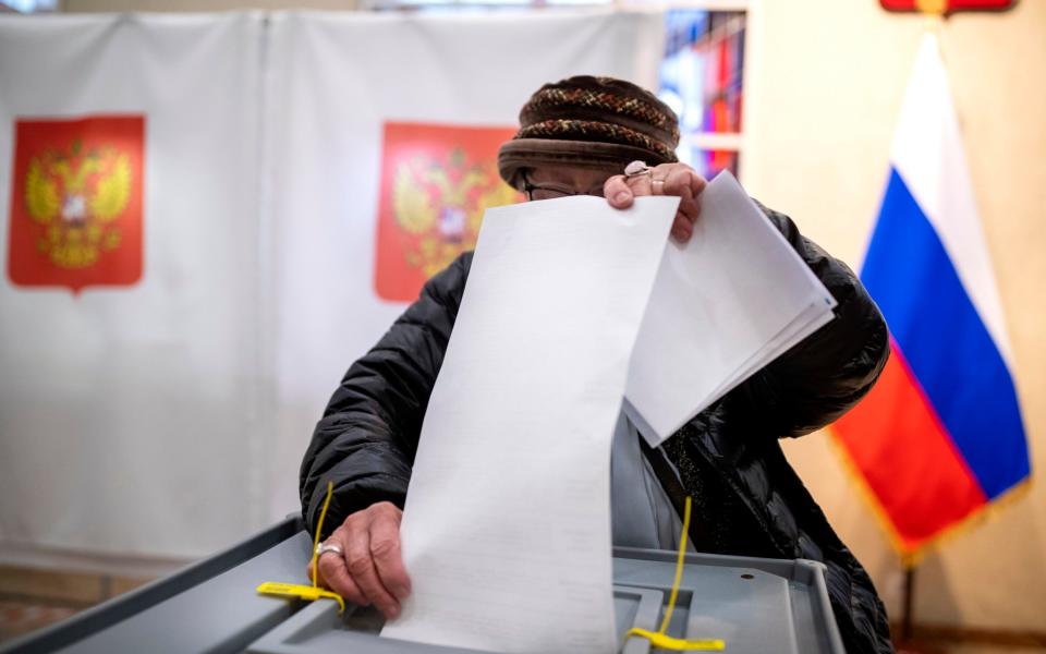 Voting in Russia was held amid growing repressions against Kremlin opponents - Mindaugas Kulbis/AP