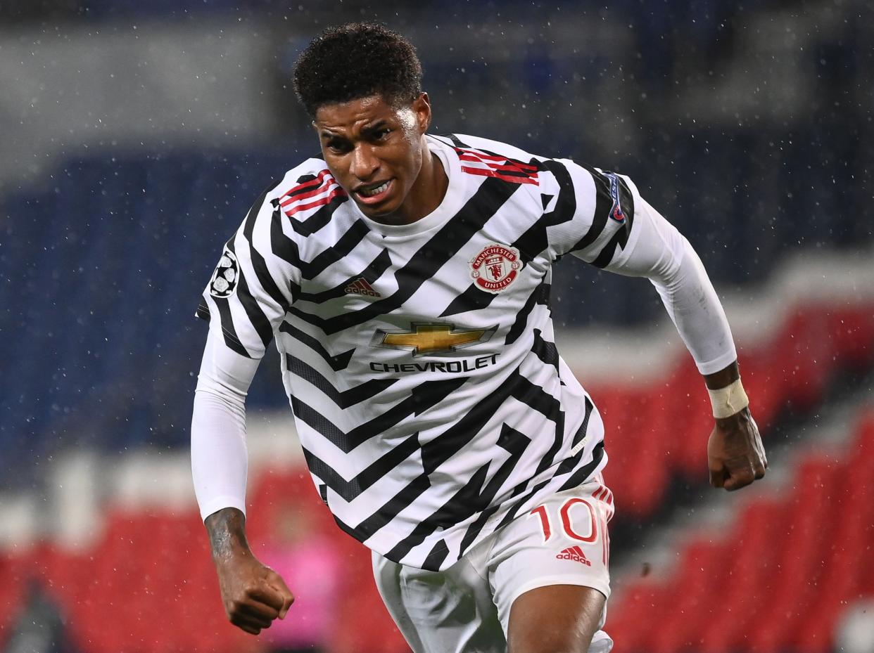 Manchester United striker Marcus Rashford (AFP via Getty Images)