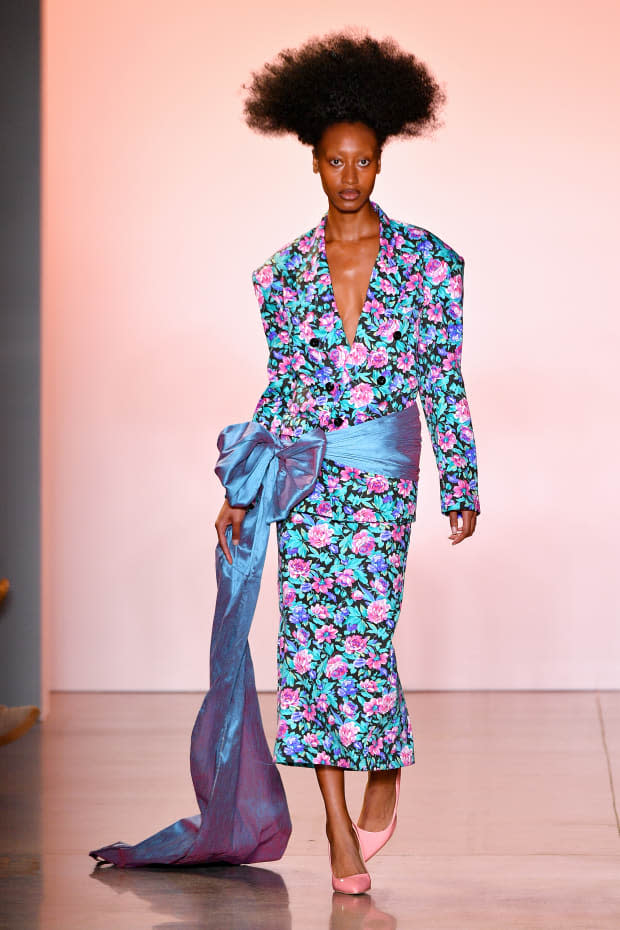 <p>A look from the Christopher John Rogers Spring 2020 collection. Photo: Imaxtree</p>