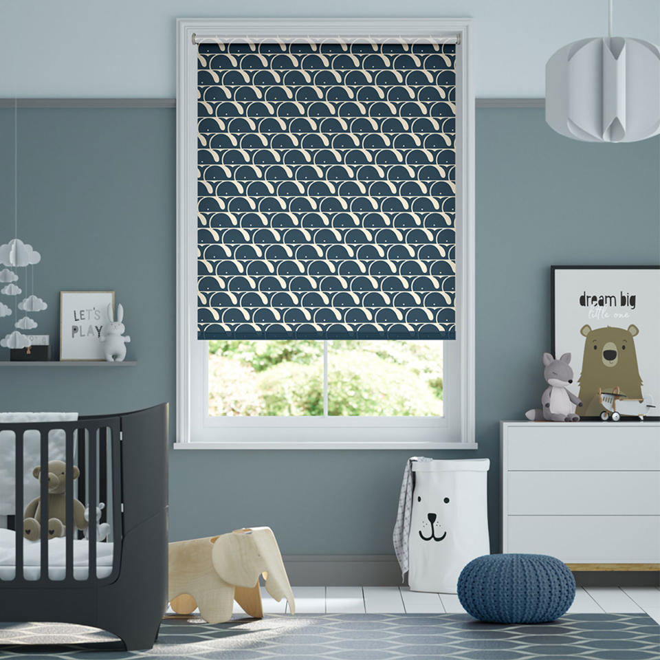 How to measure for roller blinds with boys nursery in blue