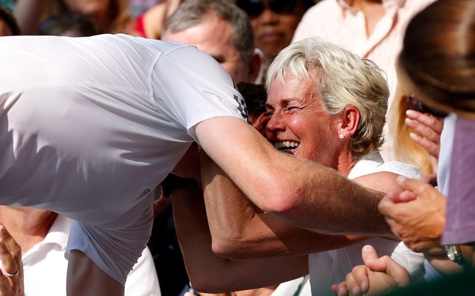 Judy and Andy Murray celebrate Andy's Wimbledon win in 2013 - The Tennis Podcast: The secret turmoil of Judy Murray - PA