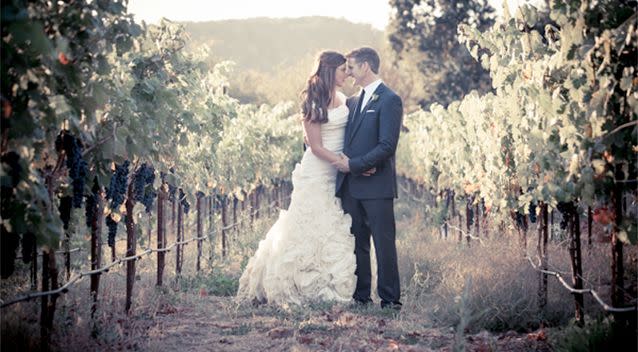 Brittany and her husband, Dan, on their wedding day in 2012. Photo: The Brittany Fund