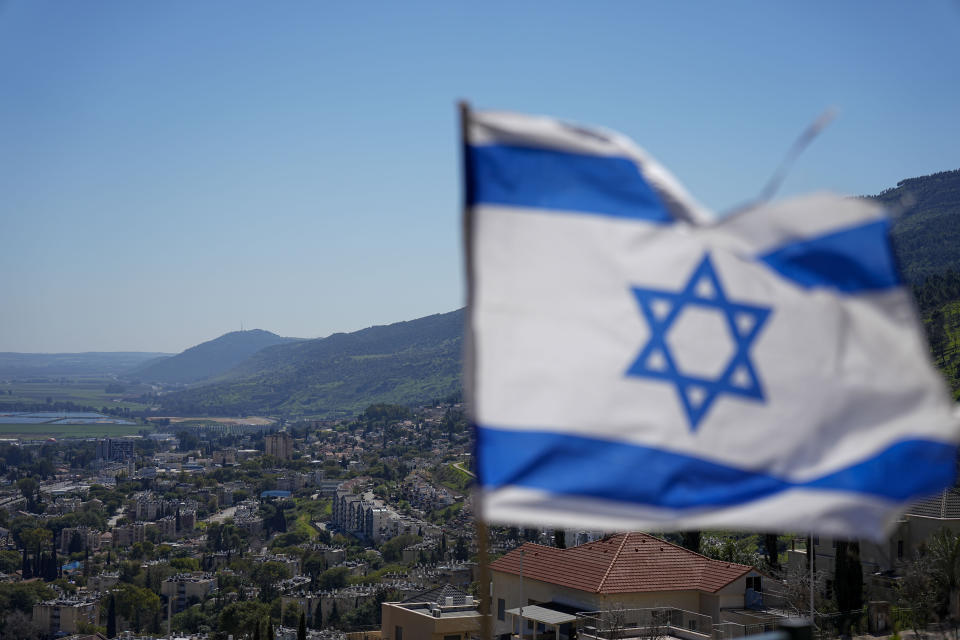 A view of Kiryat Shmona, northern Israel, on the border with Lebanon, Thursday, Feb. 29, 2024. Around 60,000 Israelis who evacuated from cities and towns along the border with Lebanon are grappling with the question of when they will be able to return home. Hezbollah began launching rockets towards Israel one day after Hamas-led militants stormed into southern Israel on Oct. 7. (AP Photo/Ariel Schalit)