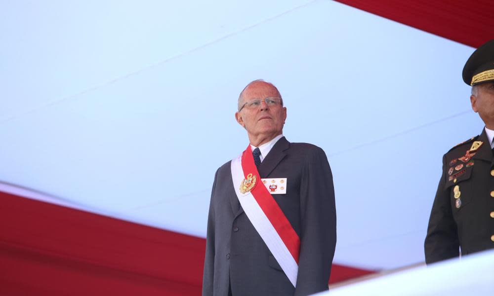 Pedro Pablo Kuczynski attends a ceremony in Lima, Peru on 14 December 2017.