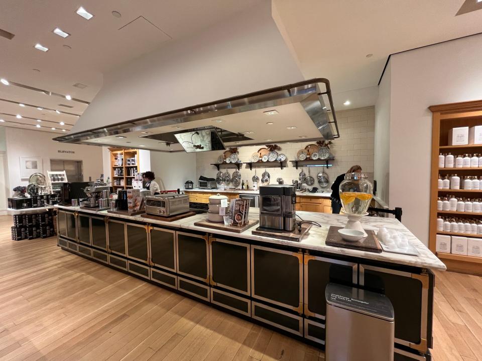 A kitchen for demonstrations at Williams Sonoma.