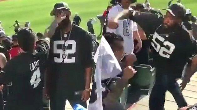 oakland raiders fans fight