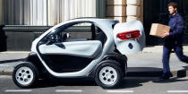 <p>Looking at the Renault Twizy, you might think it only has a seat for a single passenger. But if you look behind the driver's seat, there's actually a tiny back seat. Technically another person could fit back there.</p>