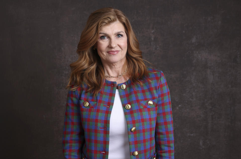 Connie Britton, from the Apple TV+ television series "Dear Edward," poses for a portrait during the Winter Television Critics Association Press Tour on Wednesday, Jan. 18, 2023, at The Langham Huntington Hotel in Pasadena, Calif. (Willy Sanjuan/Invision/AP)