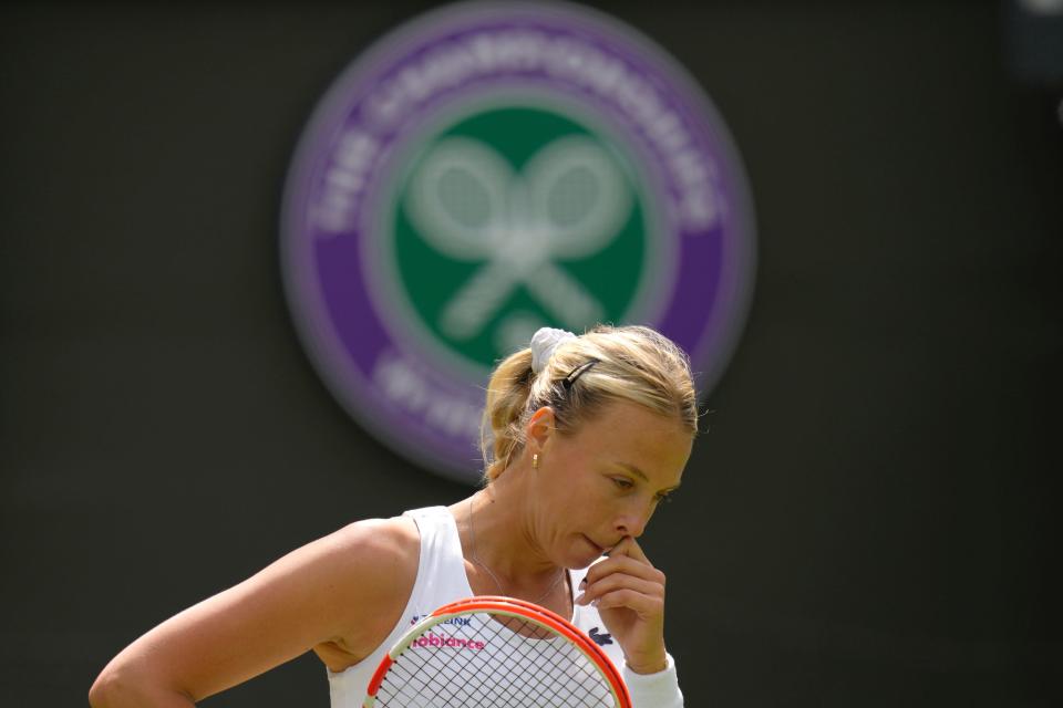 Anett Kontaveit at Wimbledon 2022.